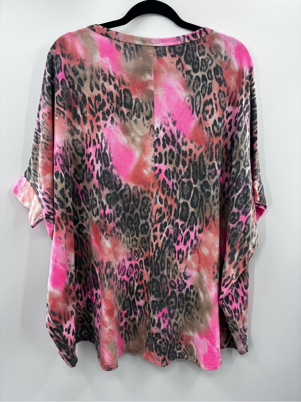 Deer Scarlett Pi Leopard Print Oversized Top - Casual Tunic size M - Picture 4 of 4